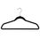Thumbnail: 50 Non-Slip Hangers Black Coat Clothes
