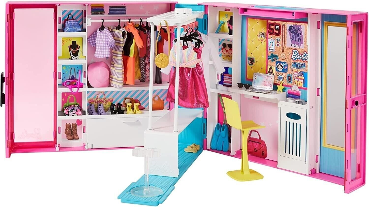 Barbie Closet Cupboard Playset with 30+ Accessories