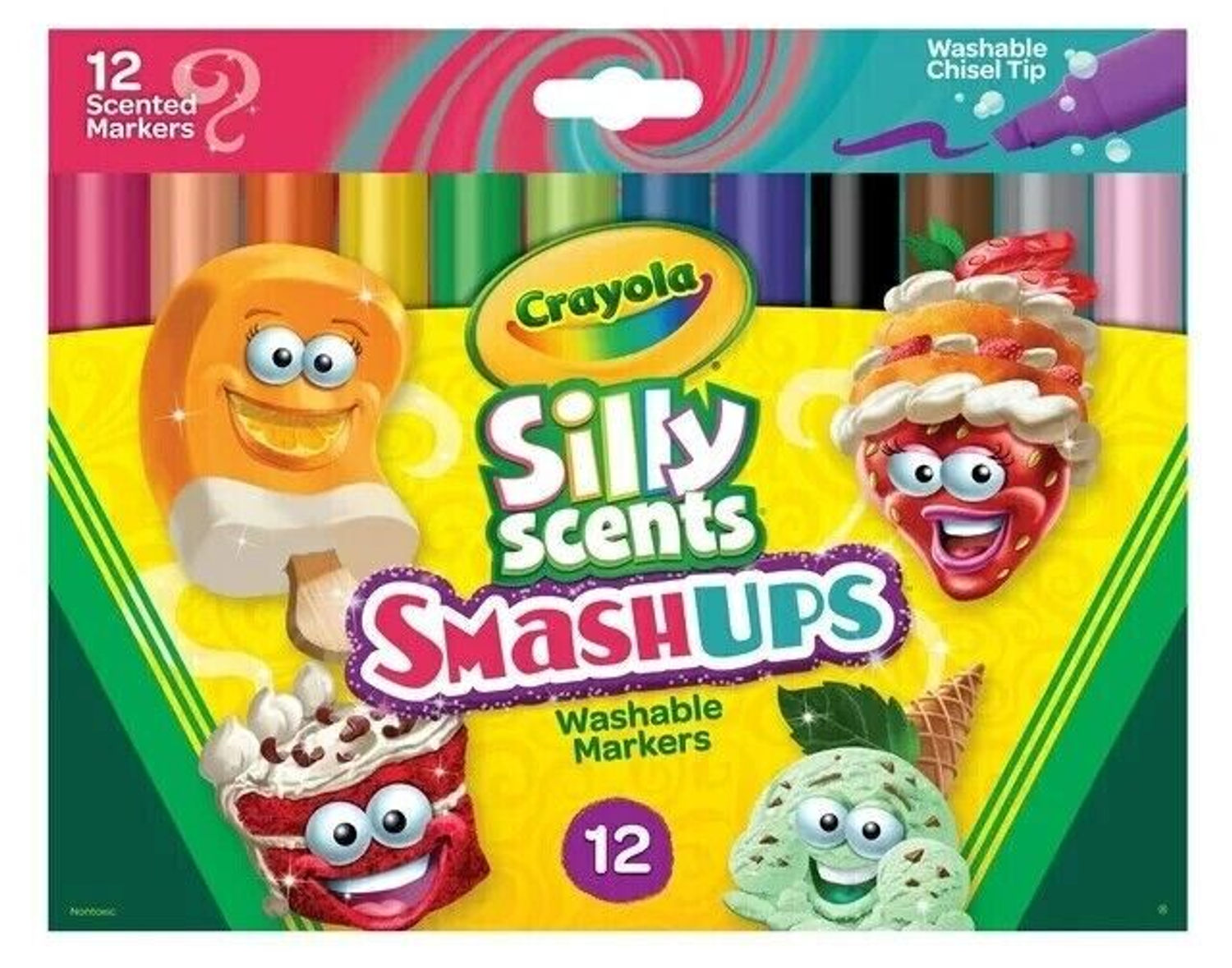 Crayola Silly Scents Smash Ups Markers 12 Count Scented Art Tools Assorted Color