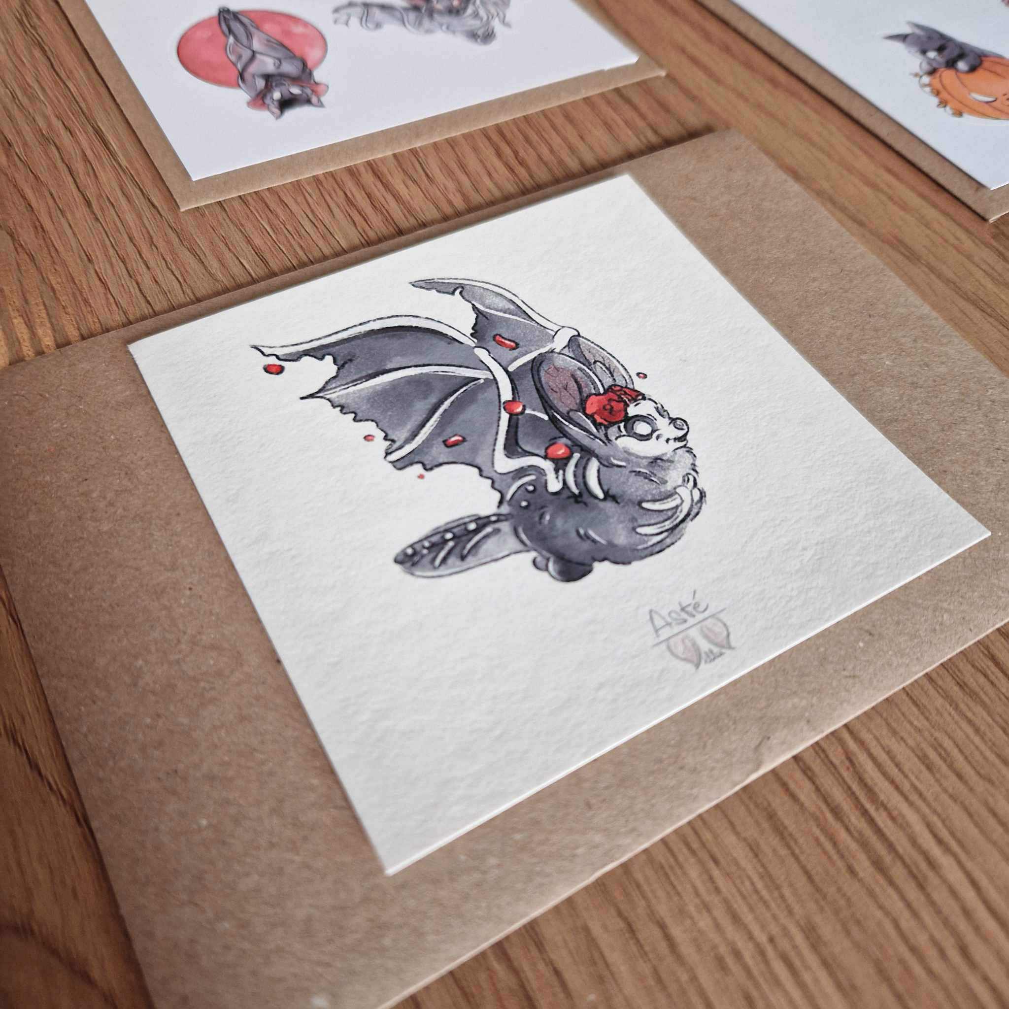 Mini Prints - Black bat