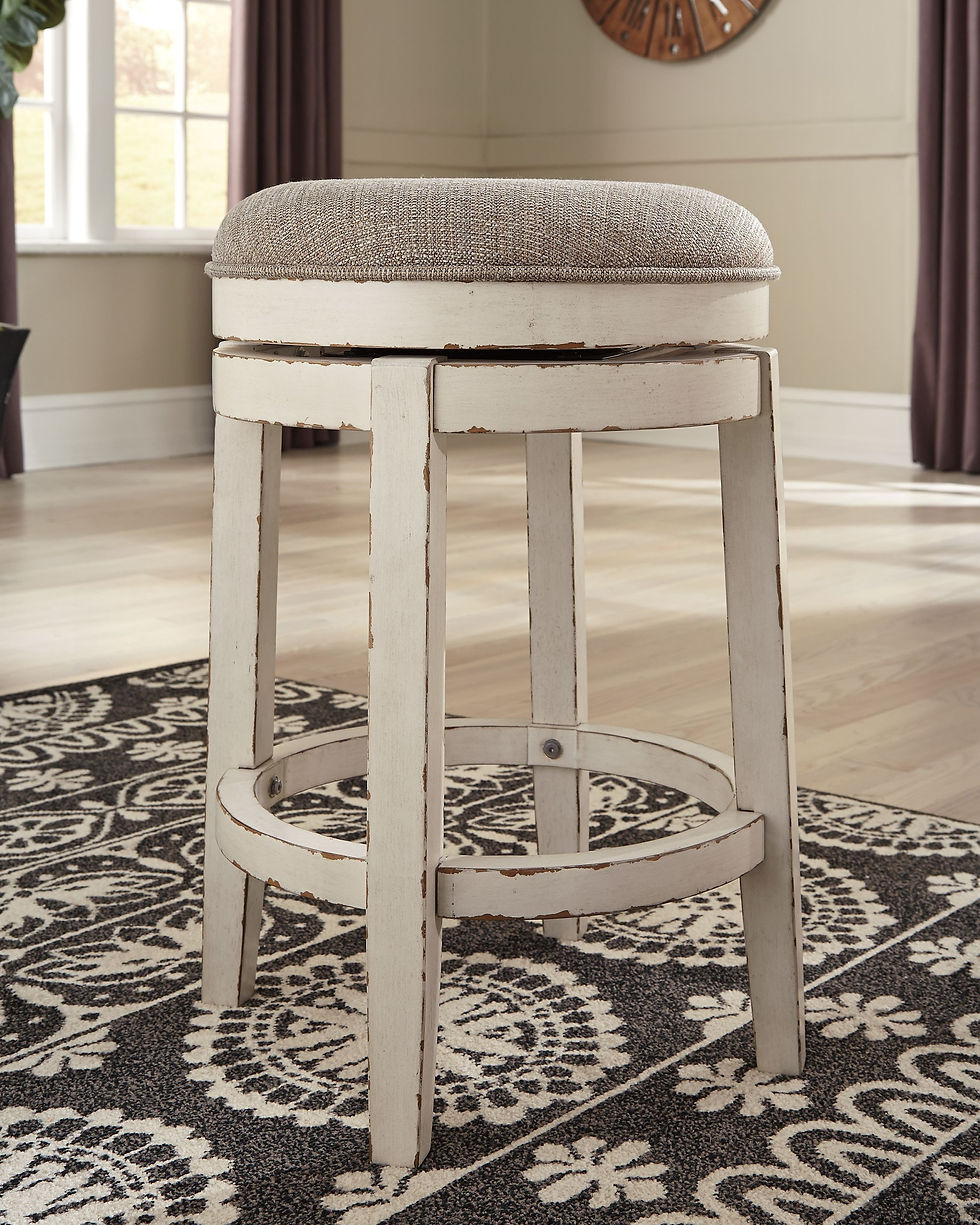 Realyn Chipped White Bar Height Bar Stool SofaCity