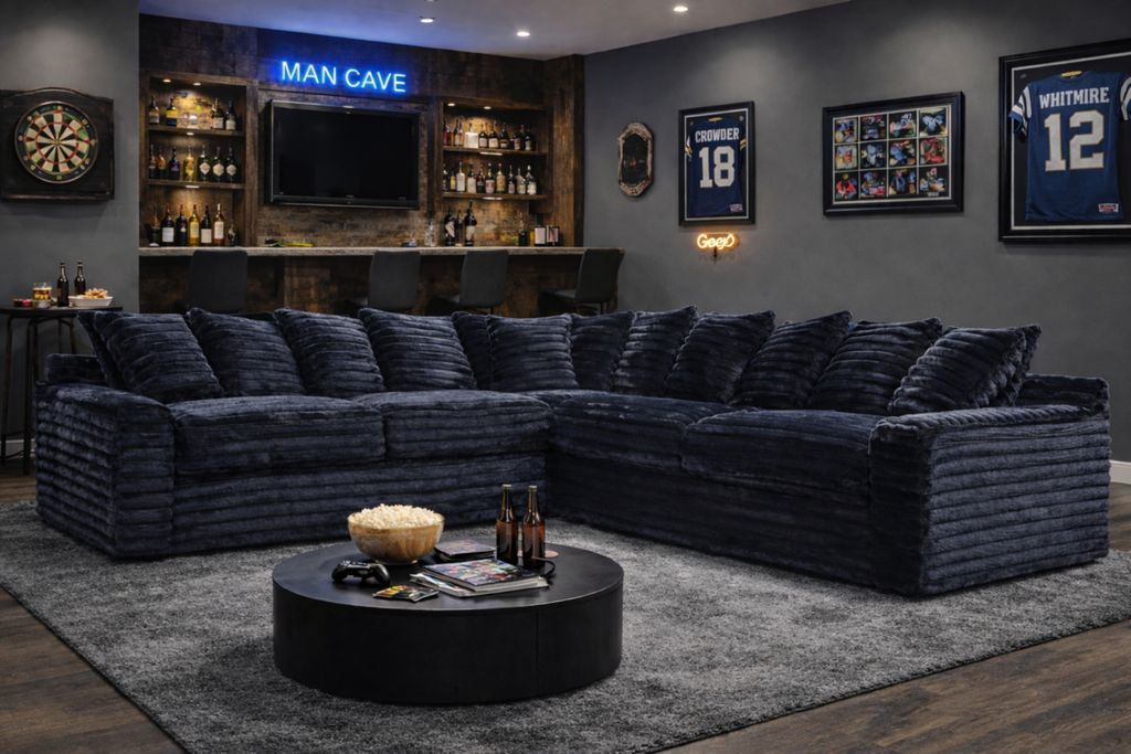 Julia Onyx Corduroy Sectional