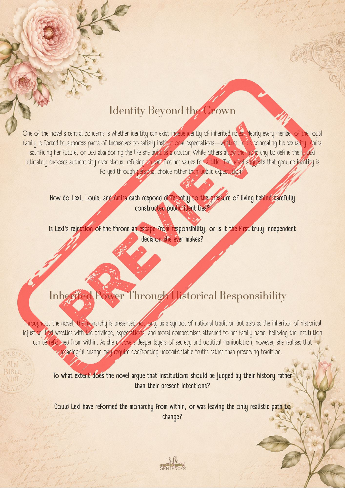 The Heir Apparent by Rebecca Armitage | Deluxe Reading Journal Book Club Guide