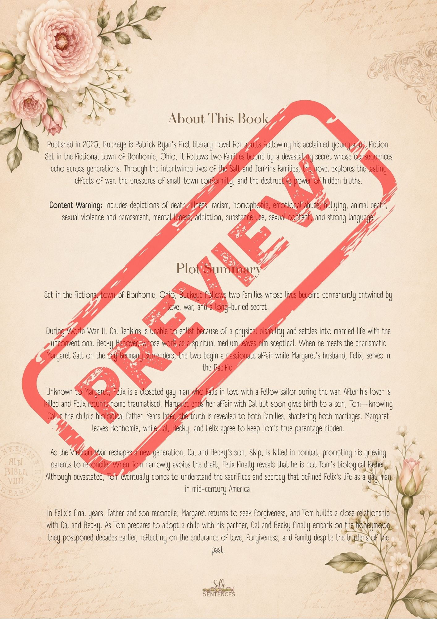 Buckeye by Patrick Ryan | Deluxe Reading Journal Book Club Guide