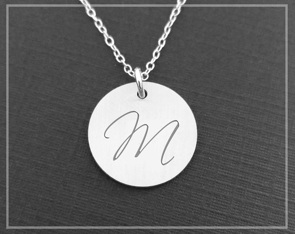 Thumbnail: Personalized Initial Necklace - Sterling Silver