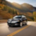 black Lincoln mkt on the road