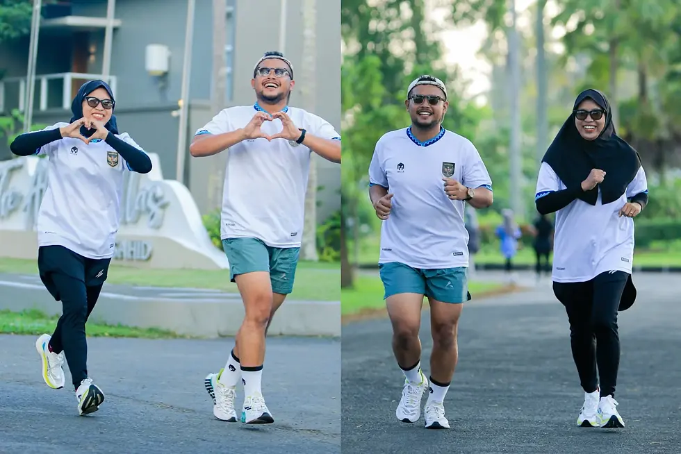 Jogging bersama pasangan. Foto By IG: @galih_benmar