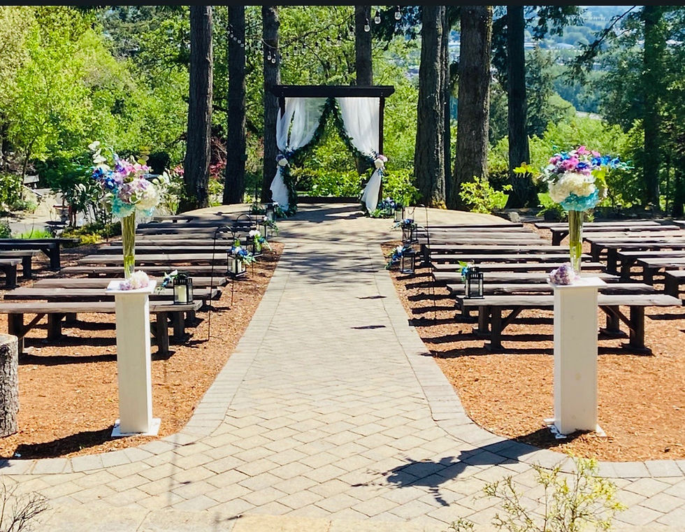 Chiffon w/ Floral Garland Arbor at The Empress Estate