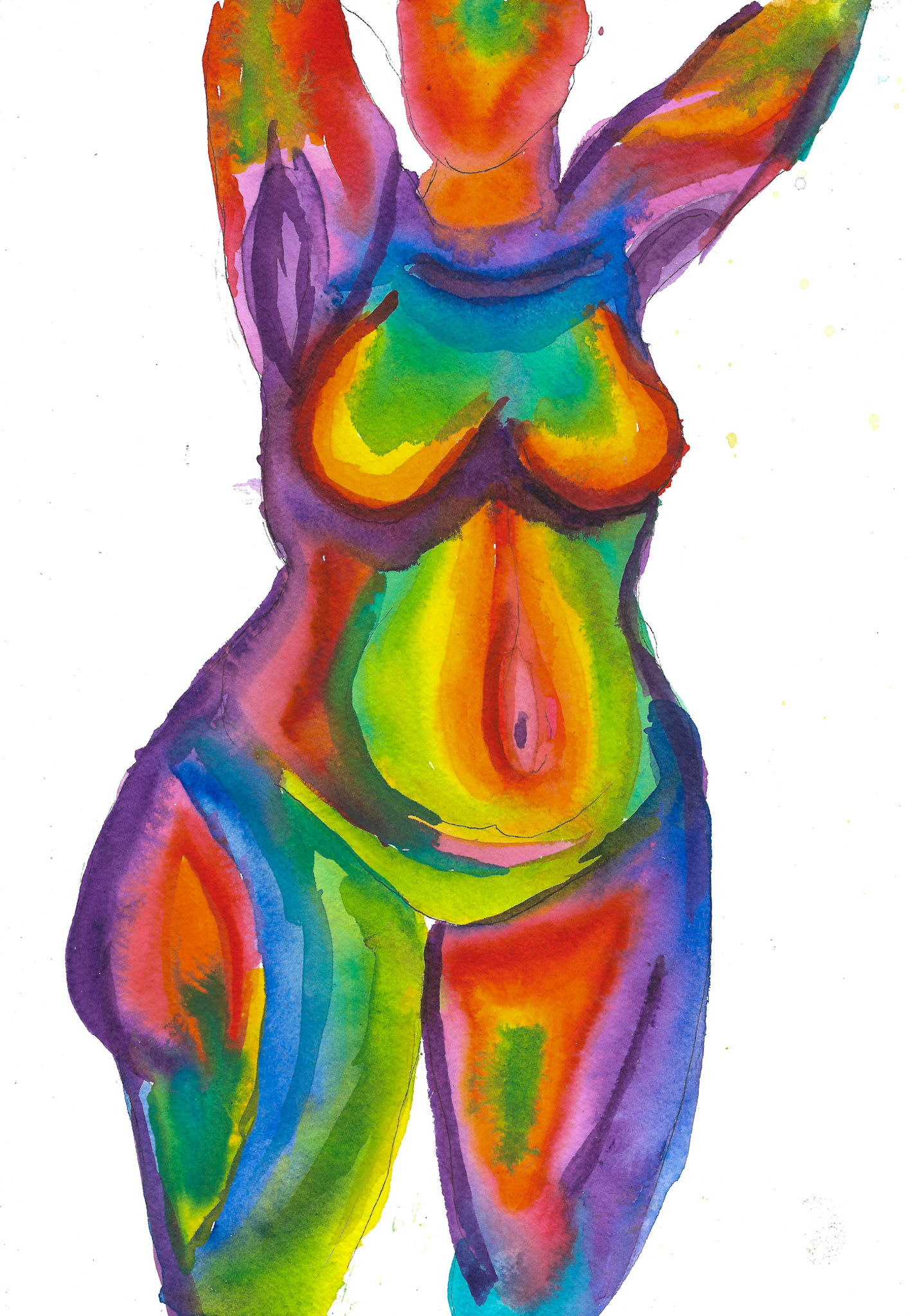 Colourful Babe 3 Print