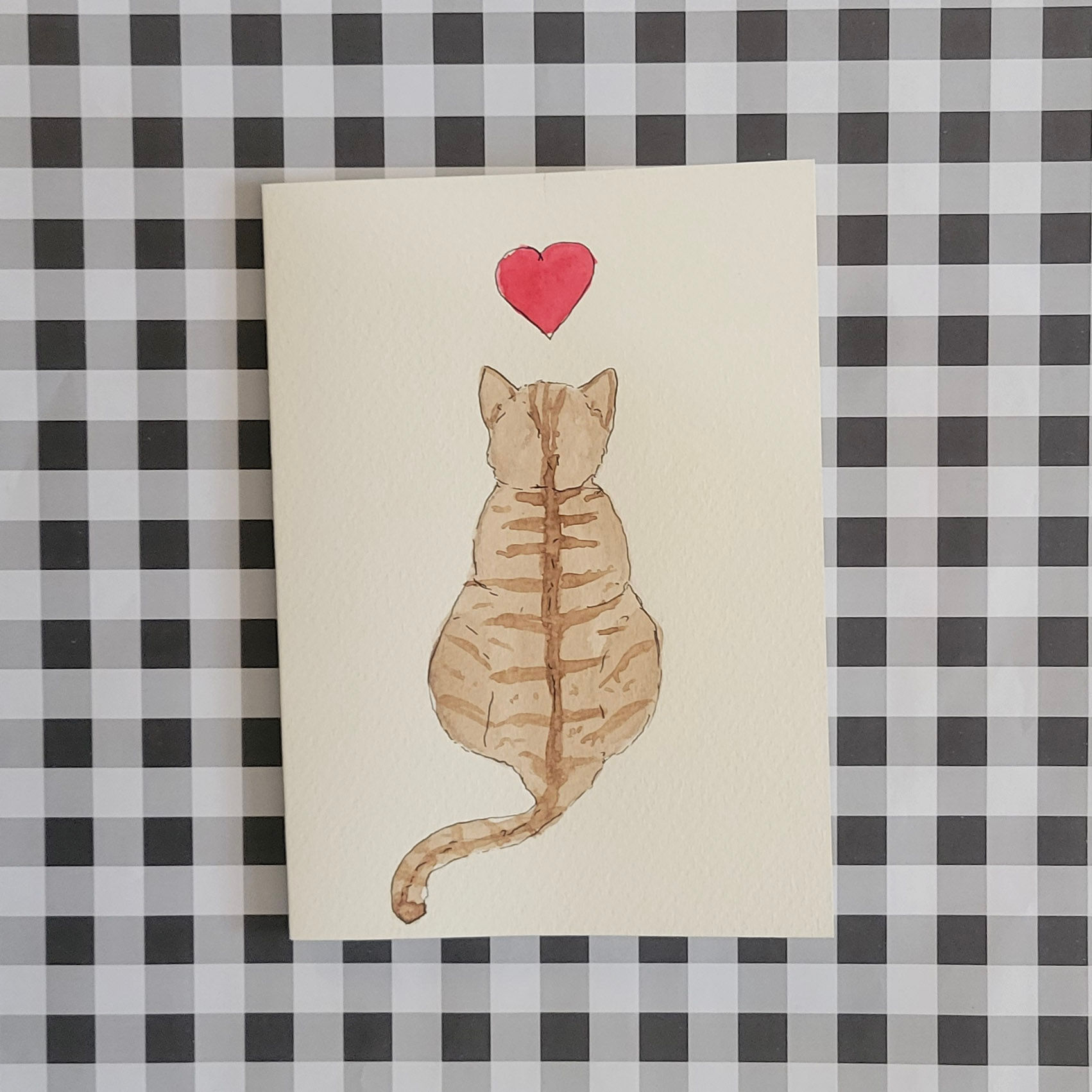 Brown Tabby Cat Card