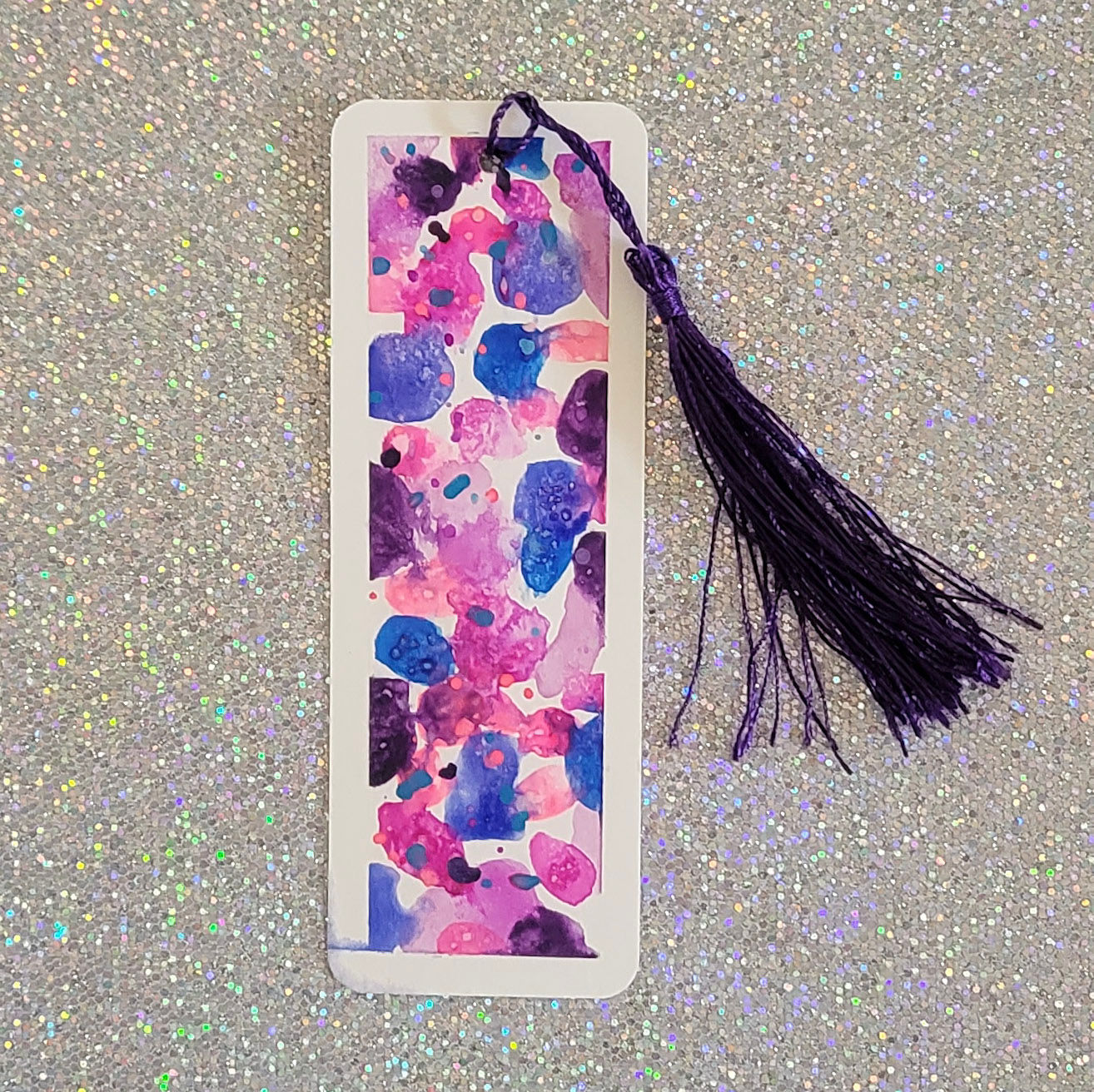 Subtle Bisexual Pride Flag Bookmark with Purple Tassel