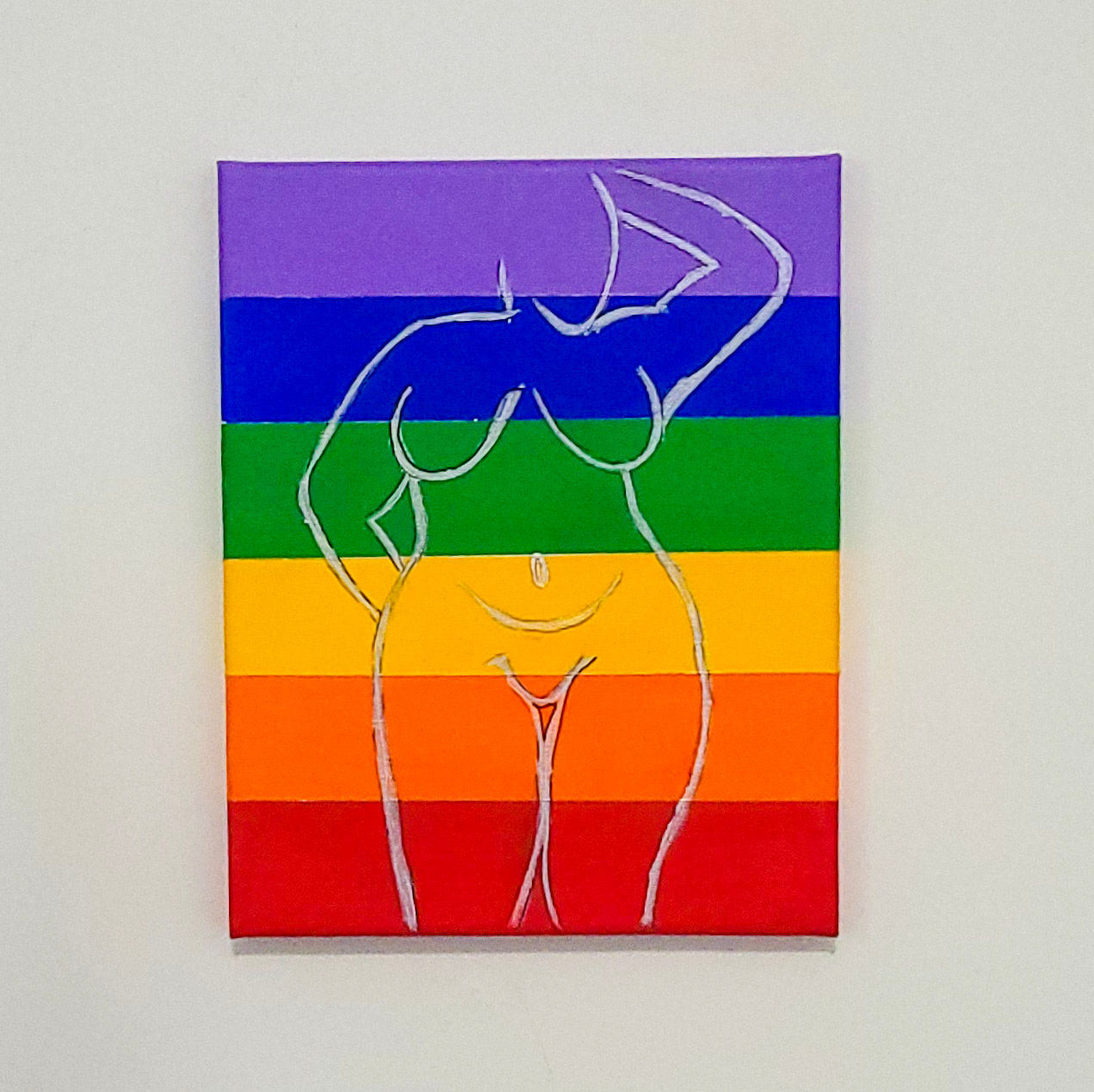 Pride Flag Line Art Feminine Body 2