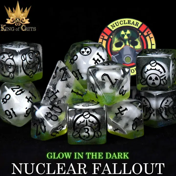 Thumbnail: Nuclear Fallout - 11 Dice Set (Glow)