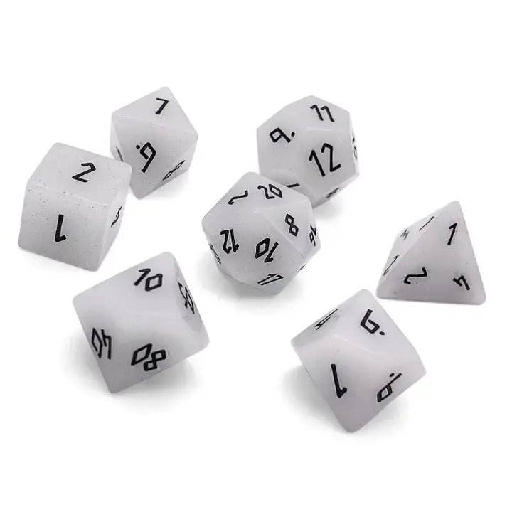 Glowstone Blue - 7 Piece Rpg Set Gemstone Dice