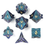 Thumbnail: Glitter Blue With Gold - Metal Paladin RPG Dice