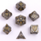 Thumbnail: Ancient Silver With Yellow - Metal Fighter RPG Dice Set