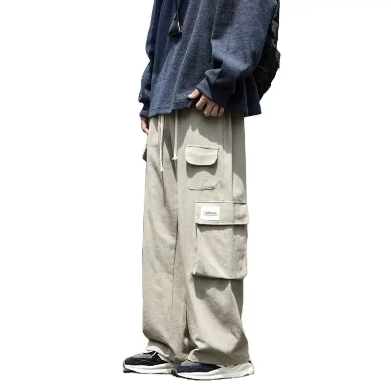 Men Wide Leg Pants Baggy Cargo Pants
