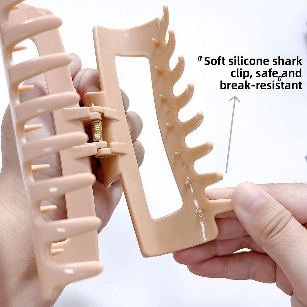 Thumbnail: Soft Silicone Shark Hair Clip for Women Non Slip Large Hair Claw