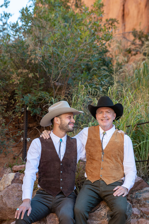 LGBTQ+ elopement at Garden of the Gods and The Broadmoor Hotel