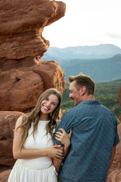 Surprise proposal at Garden of the Gods in Colorado Springs