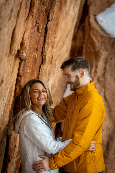 Winter Anniversary Couple Session at Garden of the Gods