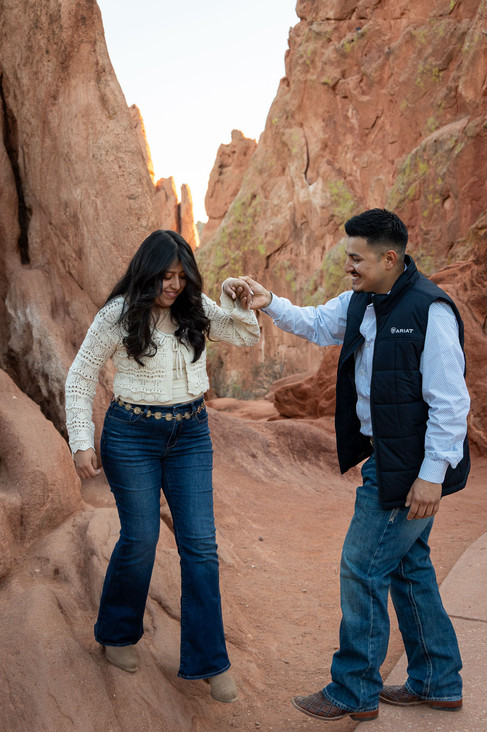 garden of the gods surprise proposal at montezuma tower