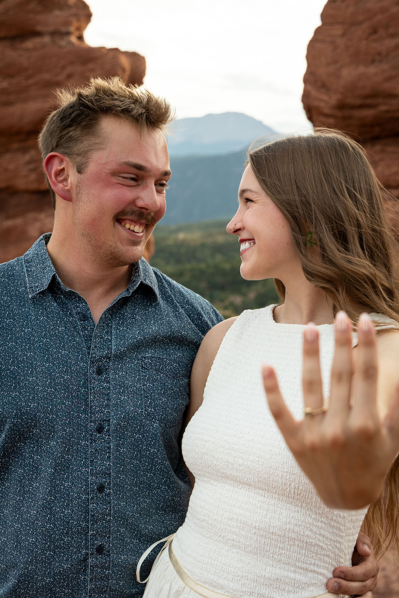 Surprise proposal at Garden of the Gods in Colorado Springs