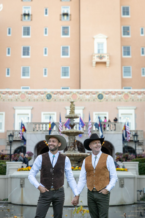 LGBTQ+ elopement at Garden of the Gods and The Broadmoor Hotel