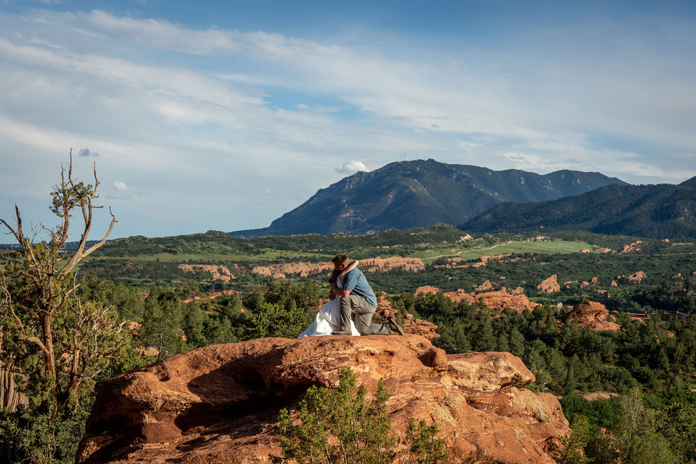 Surprise proposal at Garden of the Gods in Colorado Springs