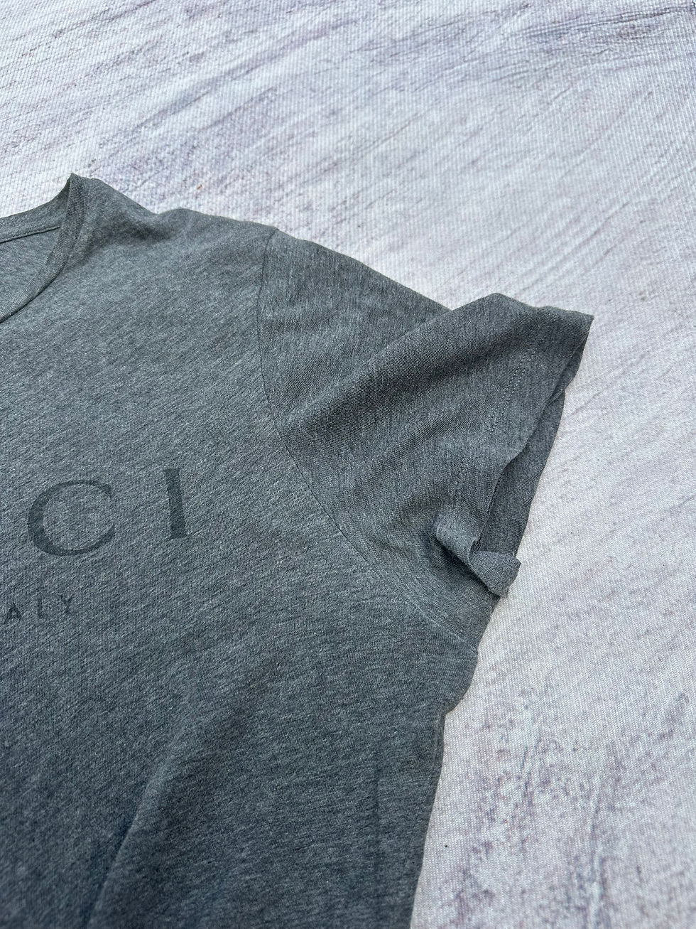 Miniatura: Gucci T-Shirt Made in Italy Logo Print Gray size M