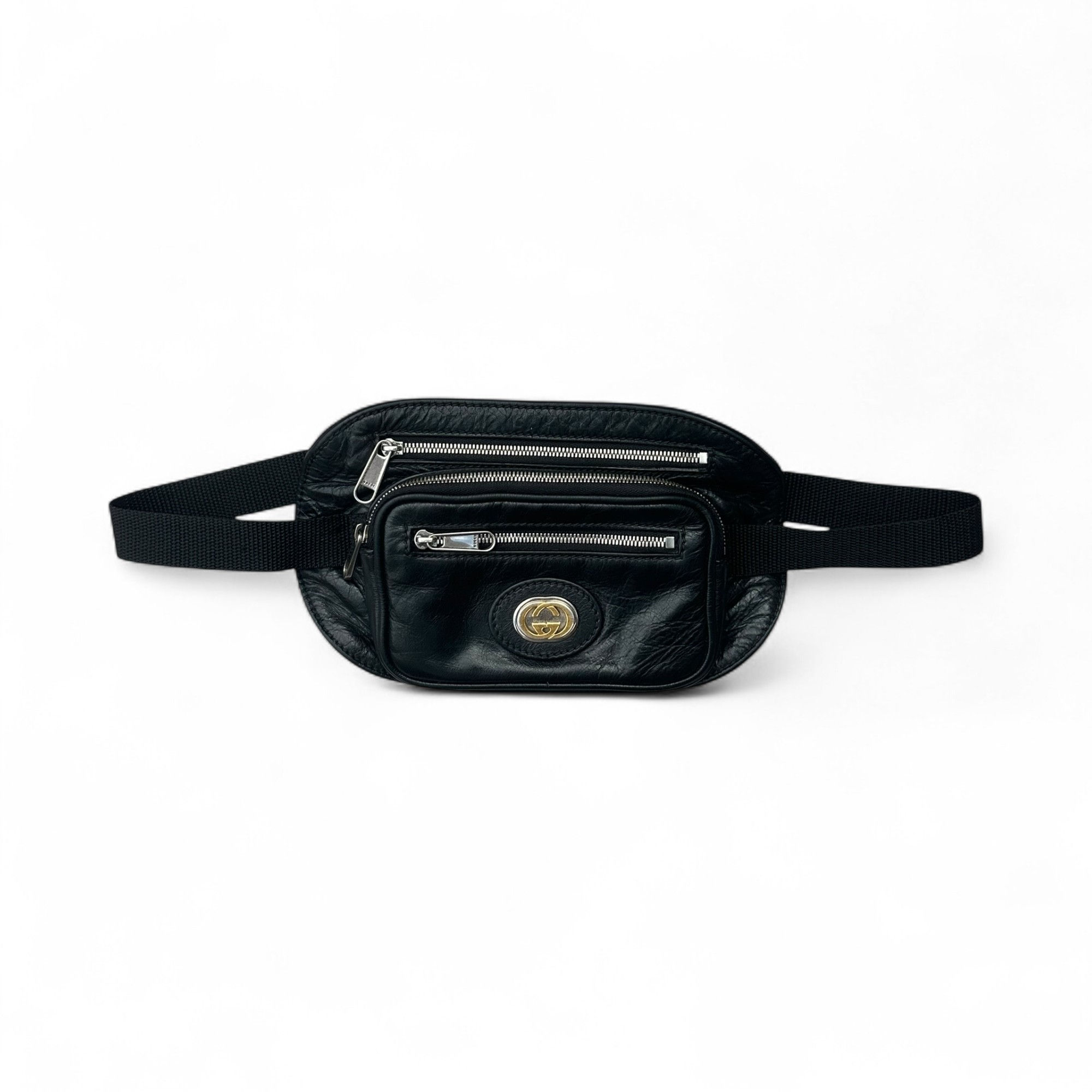 Gucci Mini Beltbag Morpheus Black Leather Interlocking G Logo
