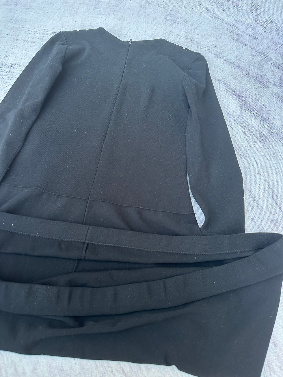 Miniatura: Fendi Midi Dress Black Perforated Details Viscose size 42IT