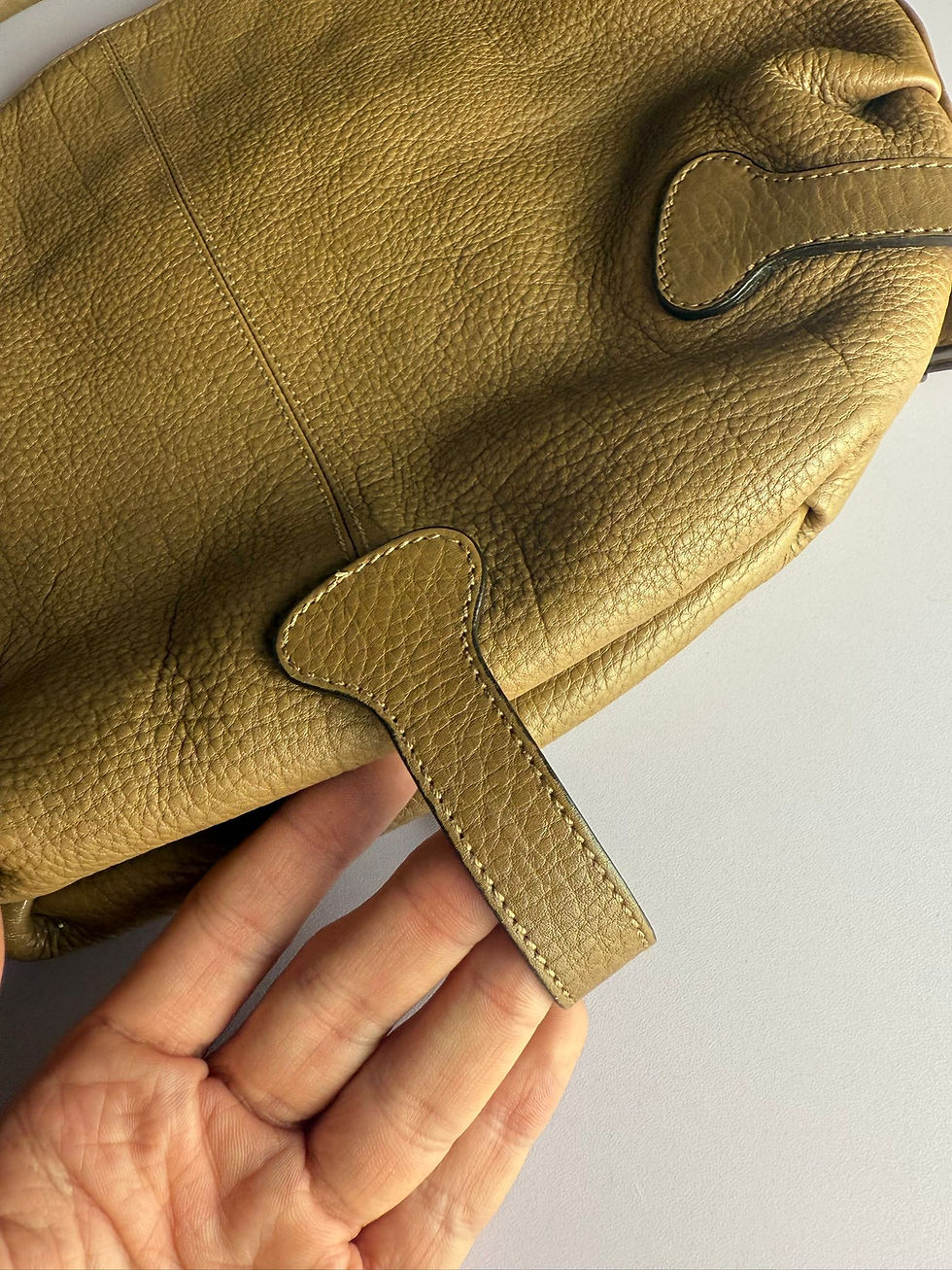 Miniatura: Salvatore Ferragamo Shoulder Bag Beige Leather