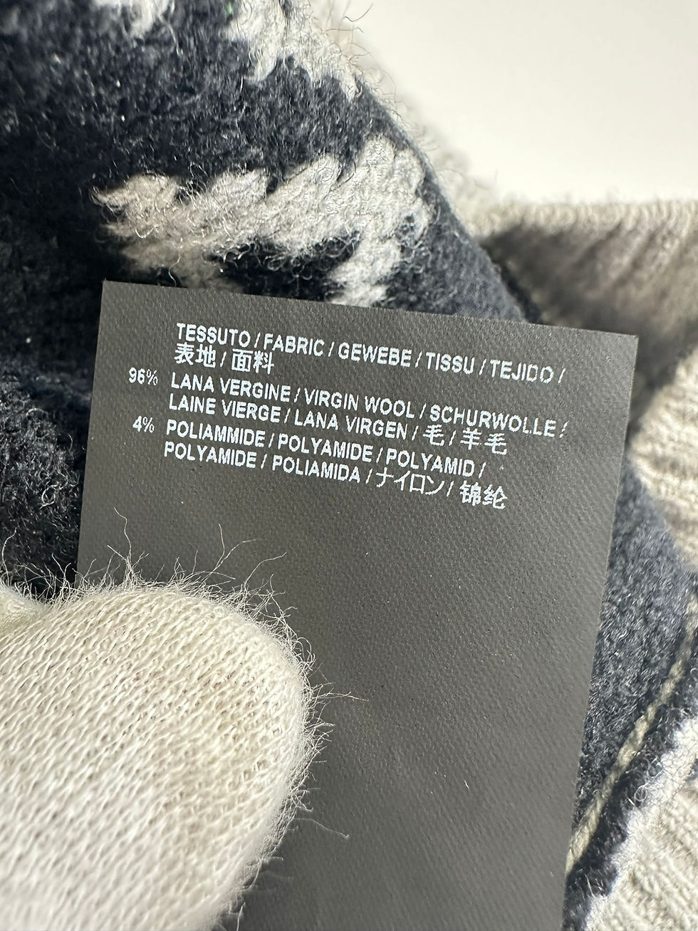 Miniatura: Balenciaga Sweater Allover Logo Wool Gray and Black size FR34