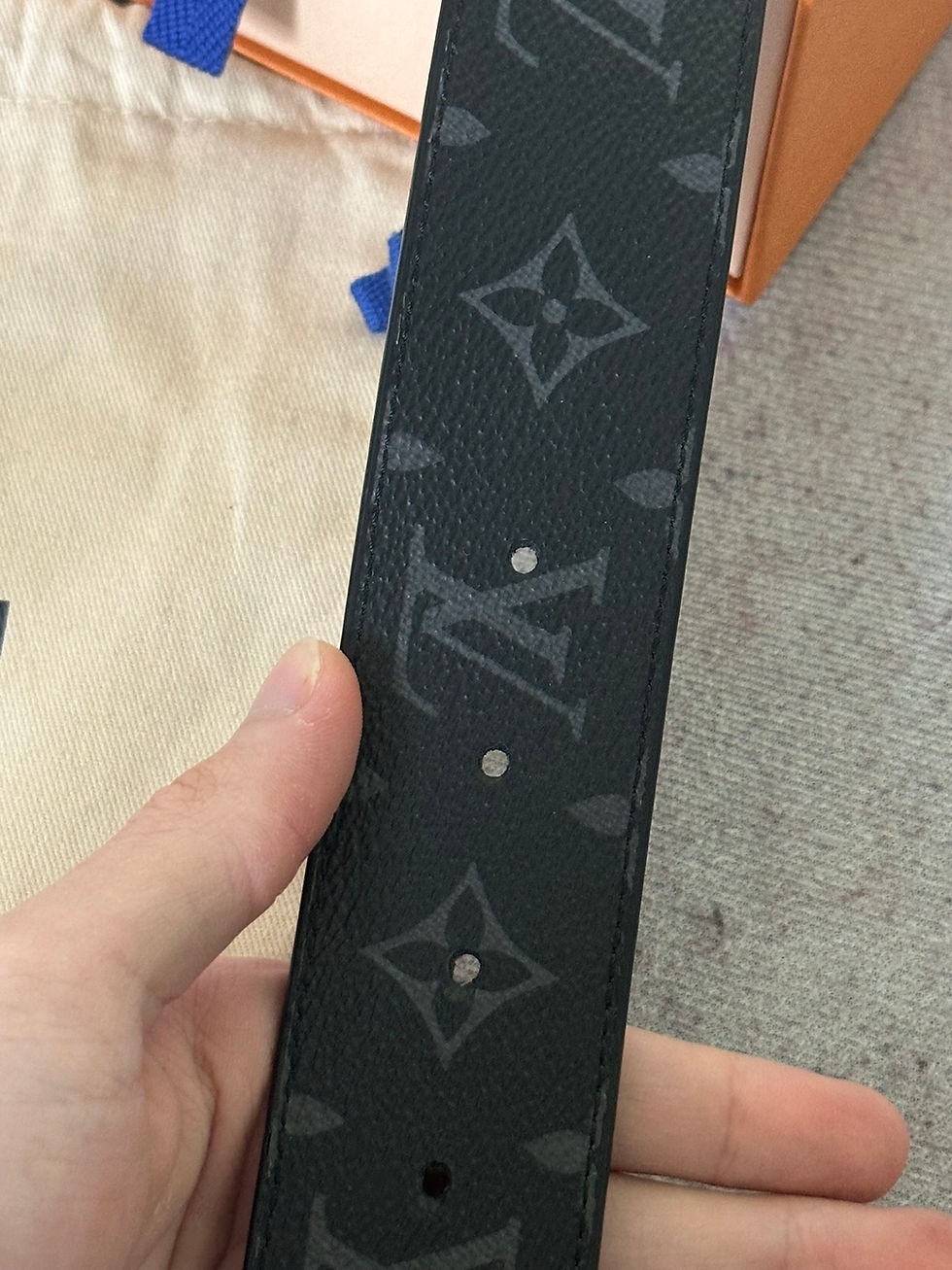 Thumbnail: Louis Vuitton Belt LV Initiales Black Monogram Leather size 85/34