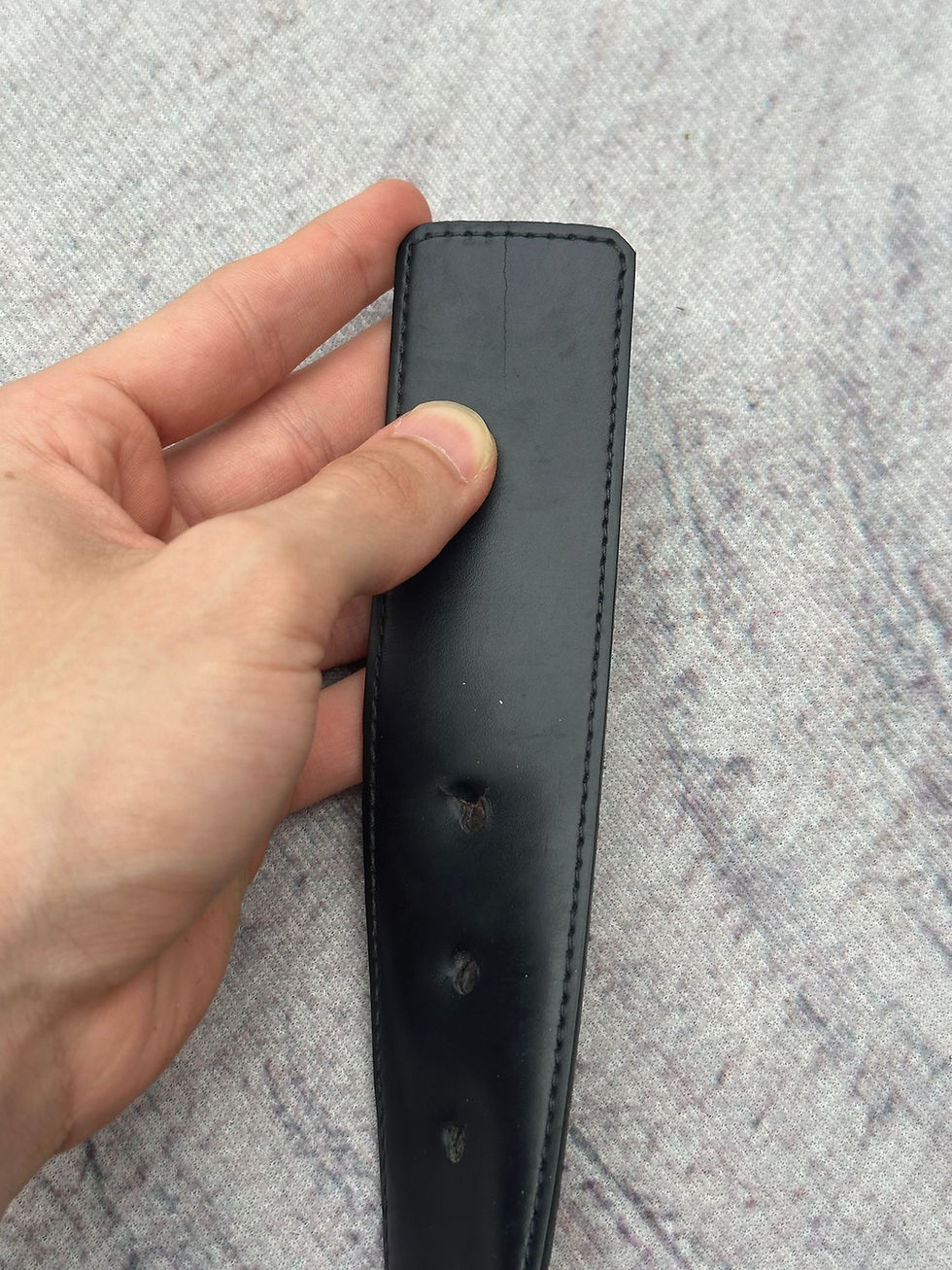 Thumbnail: Louis Vuitton Belt Damier Graphite Black Canvas LV Initiales size 85/34