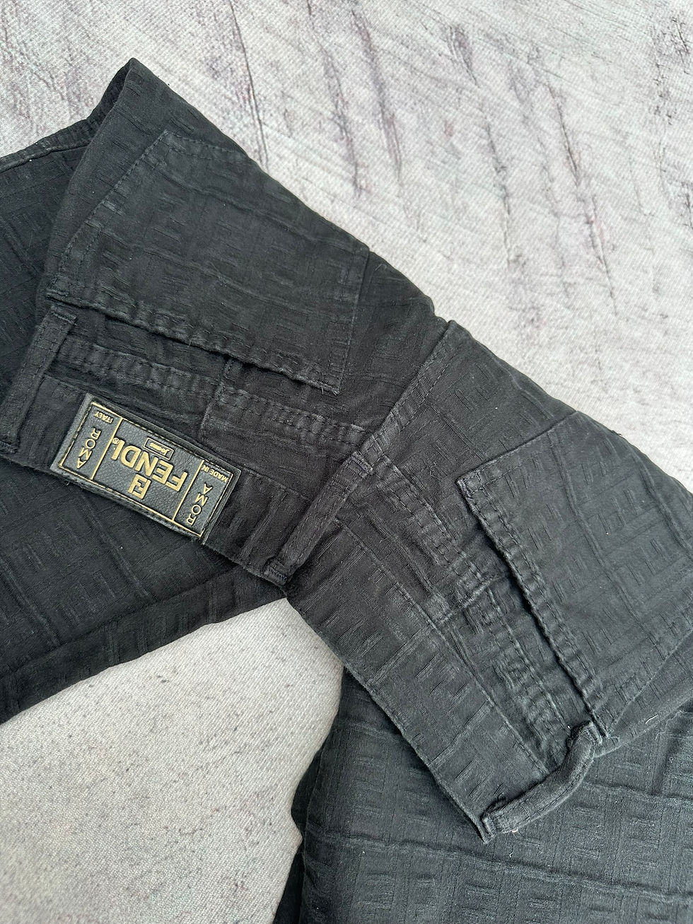 Thumbnail: Fendi Pants FF Monogram Zucca Vintage Black size 41IT