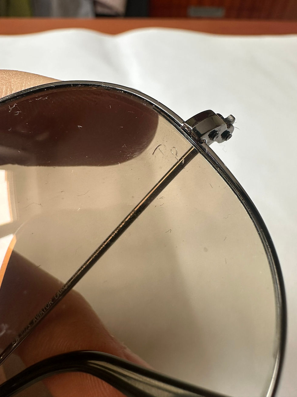 Thumbnail: Ray-Ban Aviator Sunglasses Brown Logo