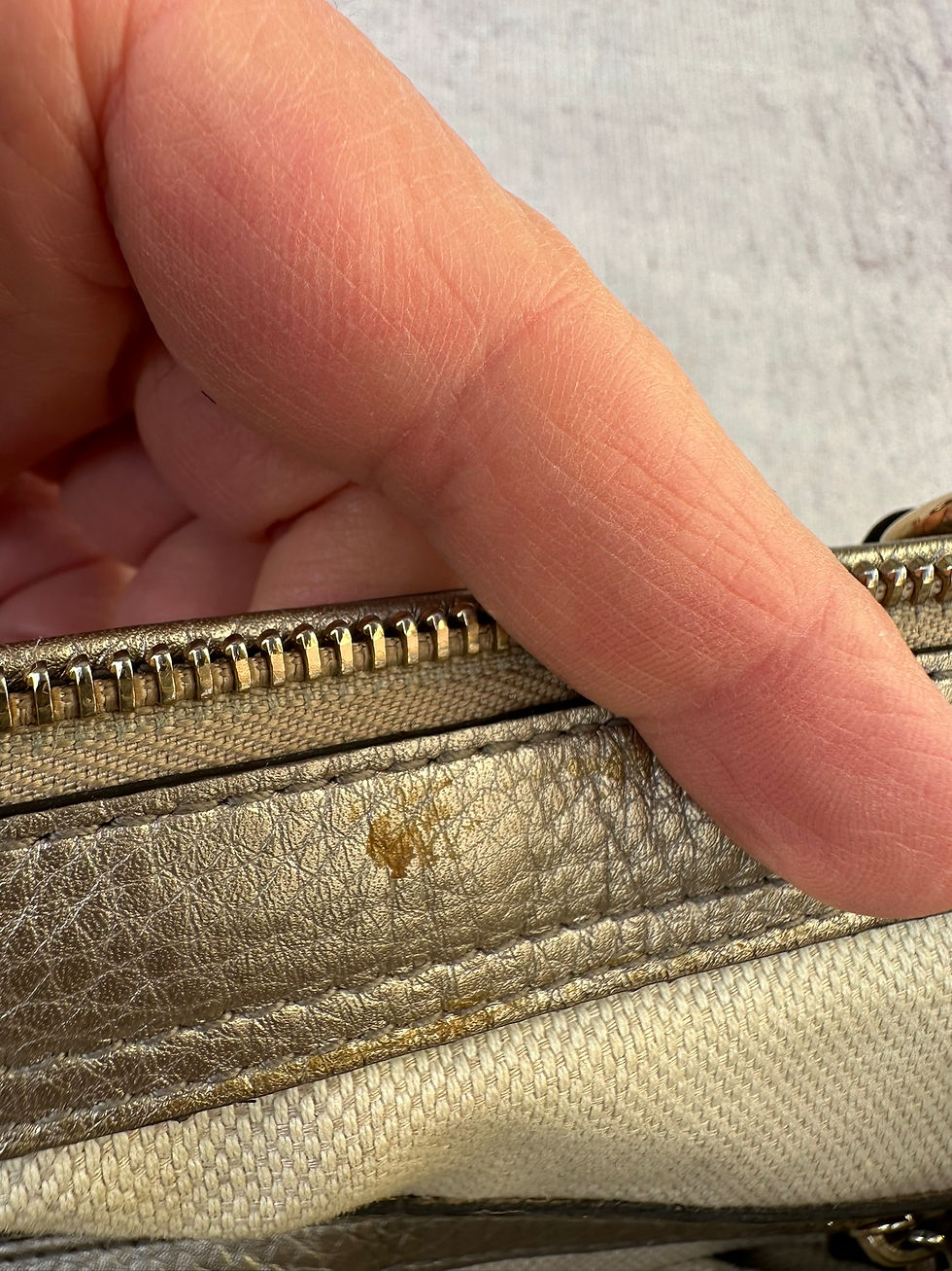 Miniatura: Gucci Soho Crossbody Pebbled Leather Gold Bag Leather
