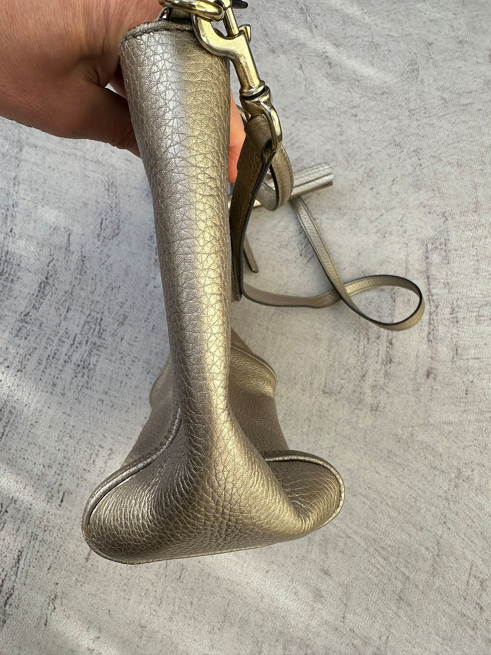 Miniatura: Gucci Soho Crossbody Pebbled Leather Gold Bag Leather