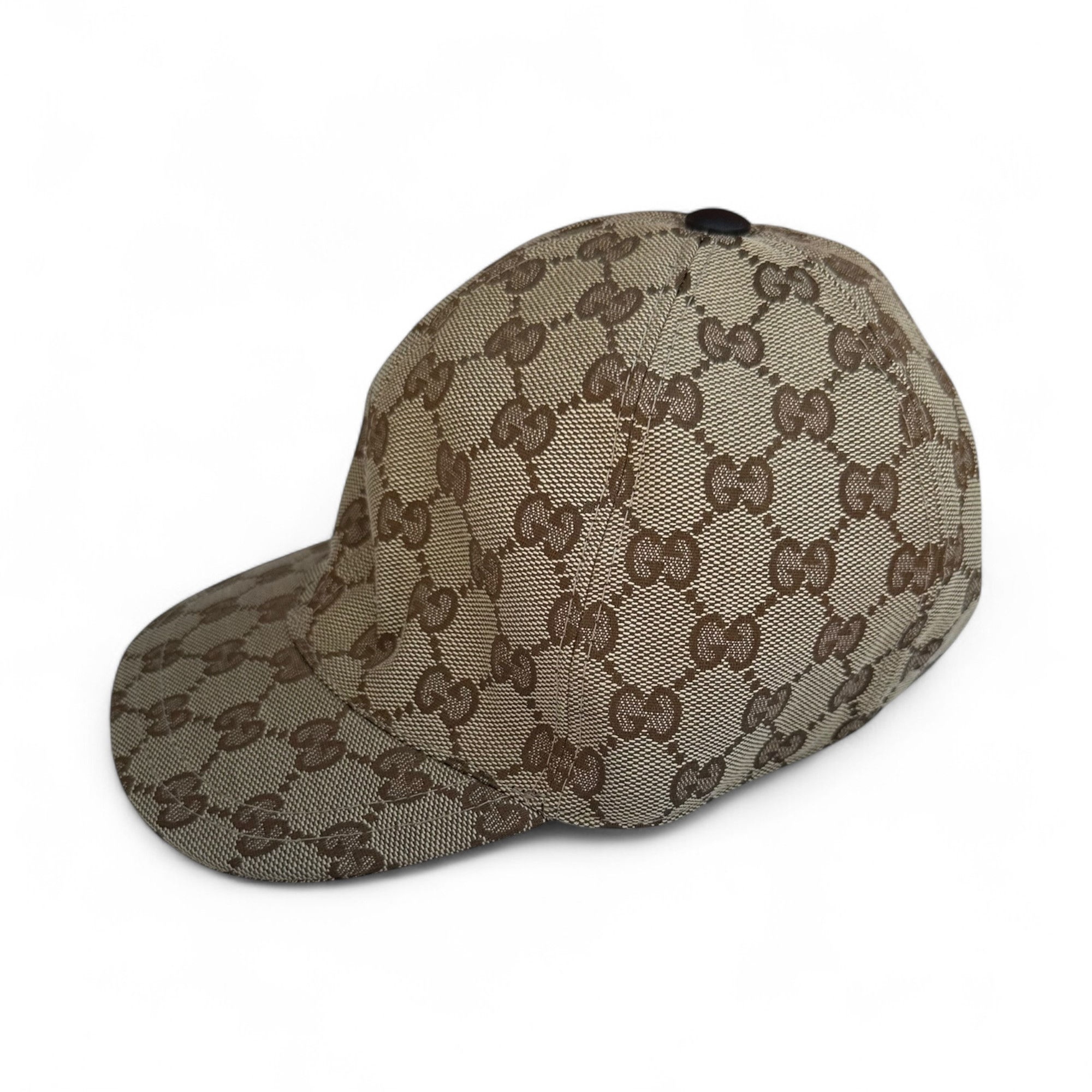 Czapka Dziecięca Gucci Kids Supreme GG Monogram Beżowe Płótno Web rozmiar M