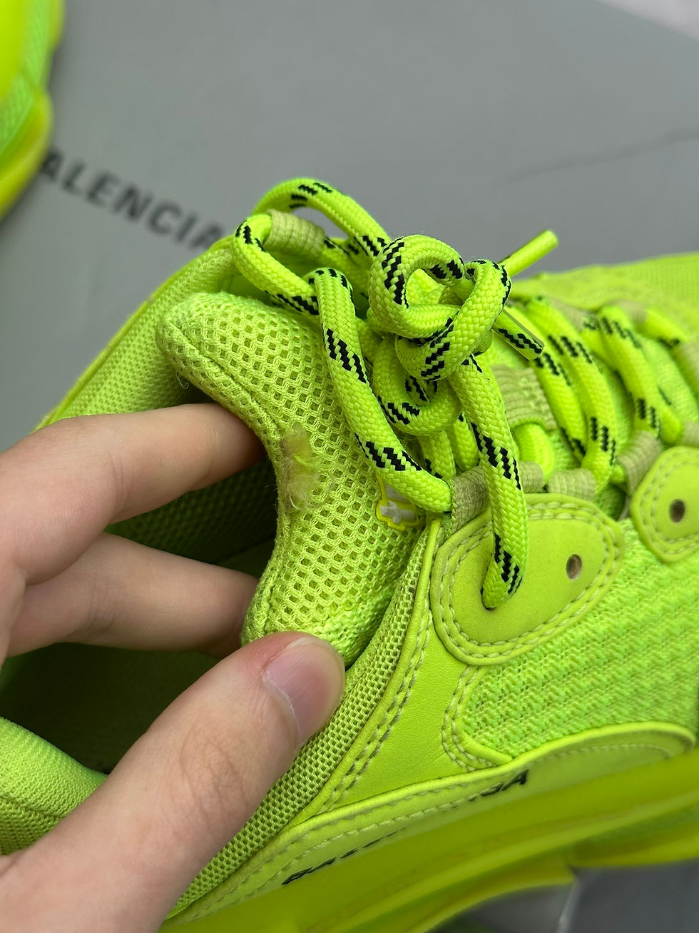 Miniatura: Balenciaga Triple S Shoes Neon Green Clear Sole Sneakers size 39EU