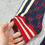 Miniatura: Spodnie Dresowe Gucci GG Monogram Jacquard Track Granatowo-czerwone rozmiar XL