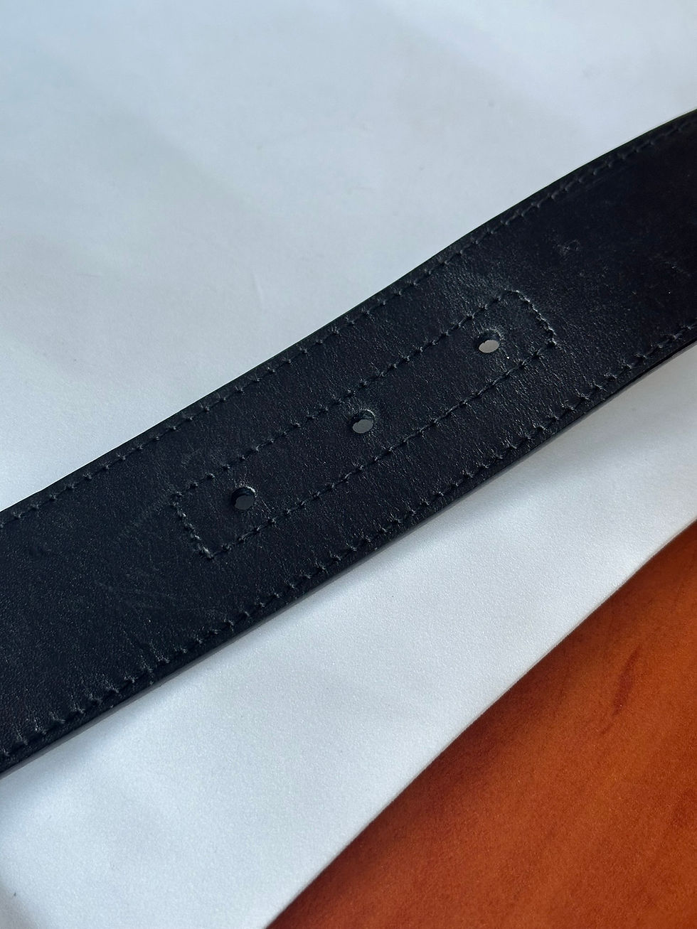 Thumbnail: Gucci Belt Black Leather Interlocking G Logo Buckle size 80