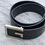 Thumbnail: Gucci Belt Black Leather G Logo Classic Buckle size 80/32