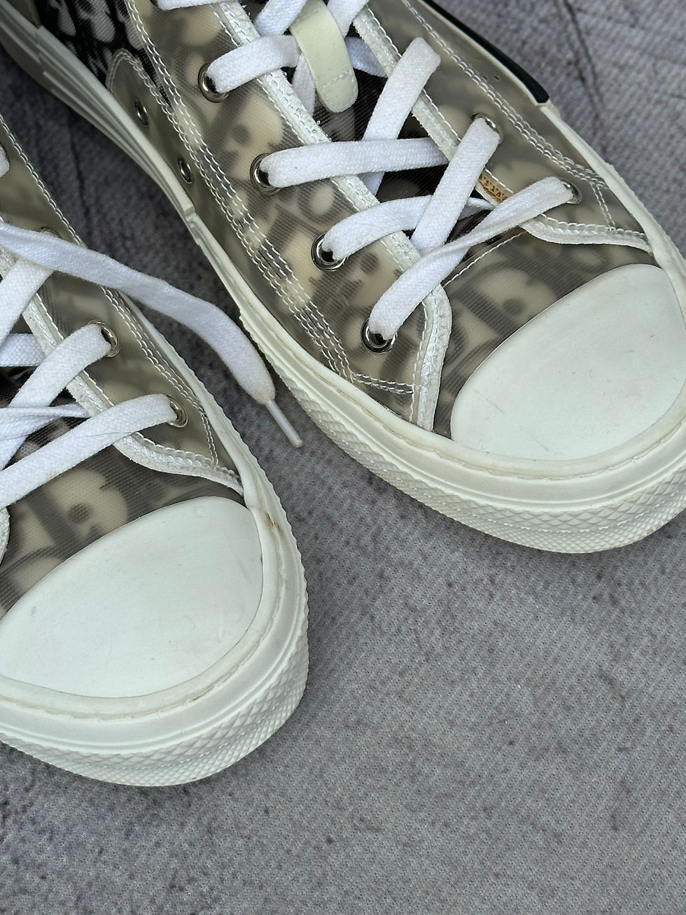 Thumbnail: Dior B23 Sneakers Oblique High-Top Monogram White and Black size 40.5IT