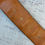 Thumbnail: Celine Dress Belt Brown Wide Leather Paris Circle Buckle Vintage size 75/30