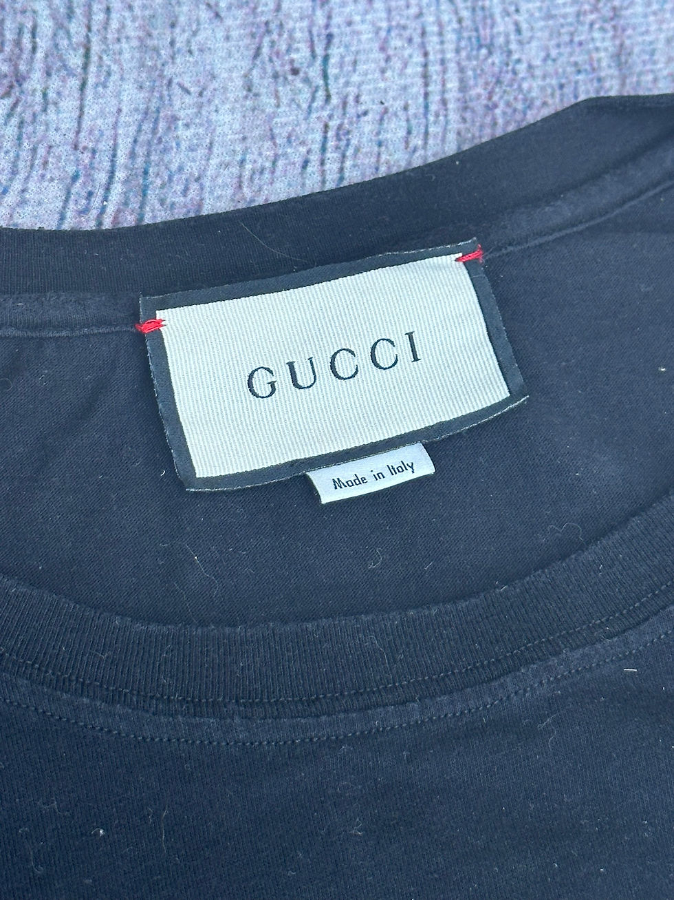 Thumbnail: Gucci T-Shirt Interlocking G Logo Print Black Classic size L