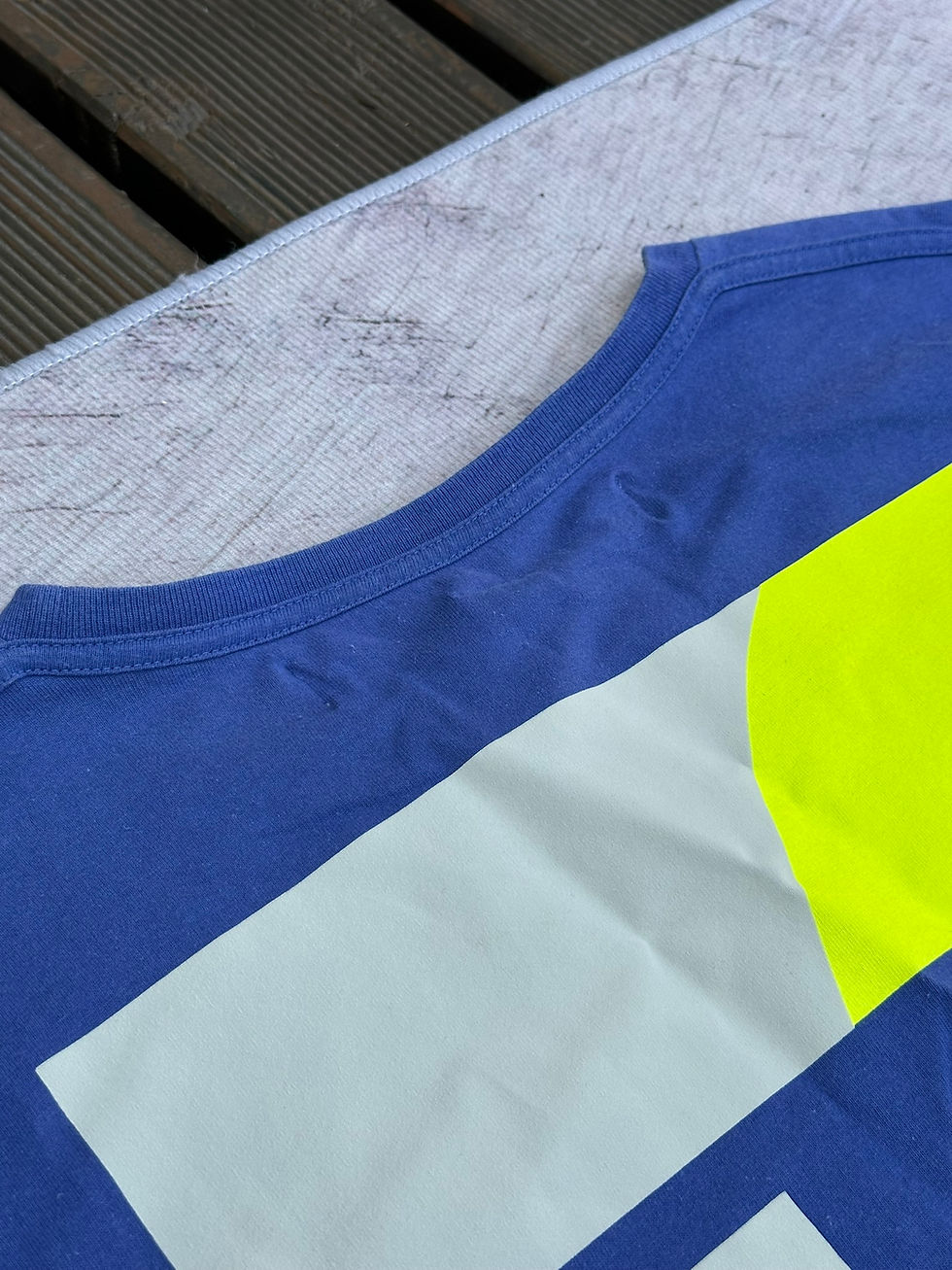 Thumbnail: Off-White T-Shirt Split Arrow Back Logo Graphic Print Blue size M
