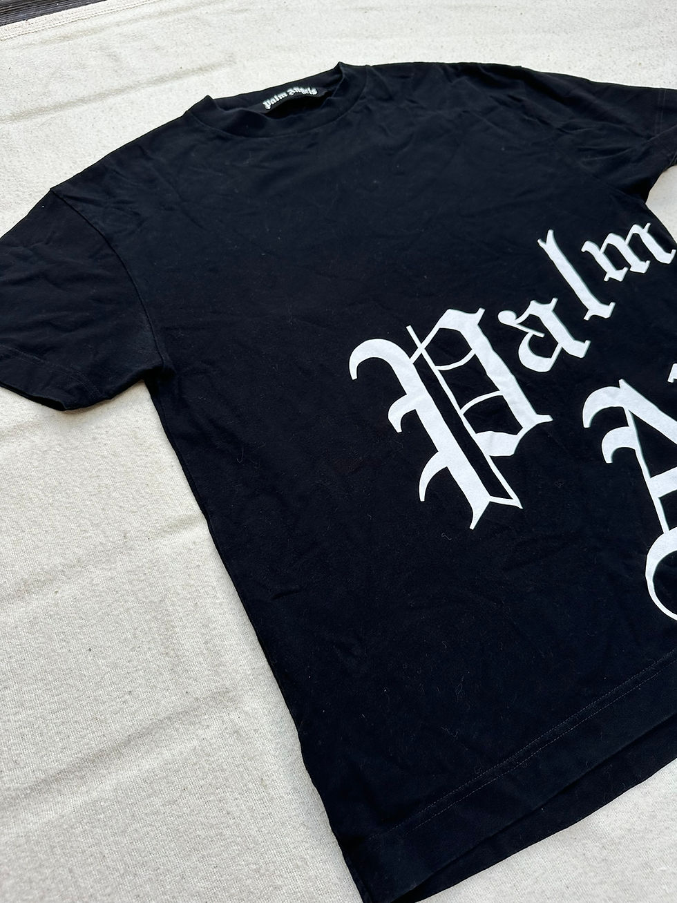 Miniatura: Palm Angels T-Shirt Gothic Big Logo Black size M